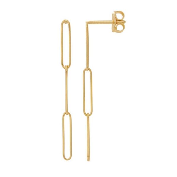 3 Link Paper Clip Earrings
