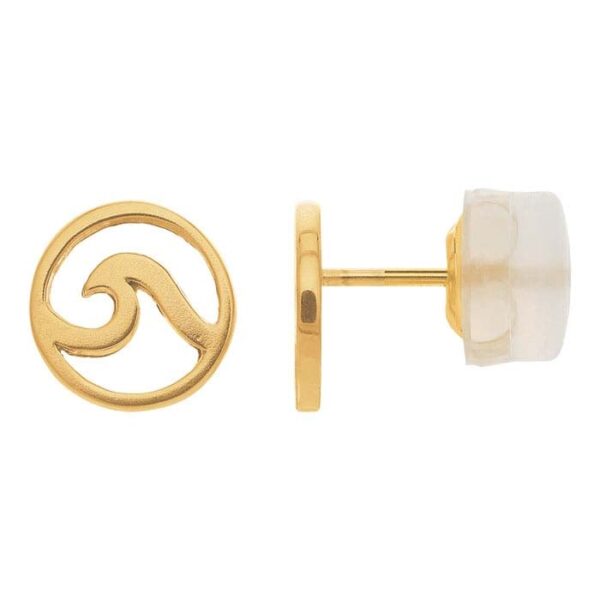 Gold Wave Studs