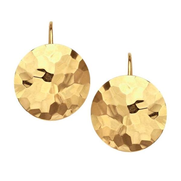 Hammered Disk Earrings