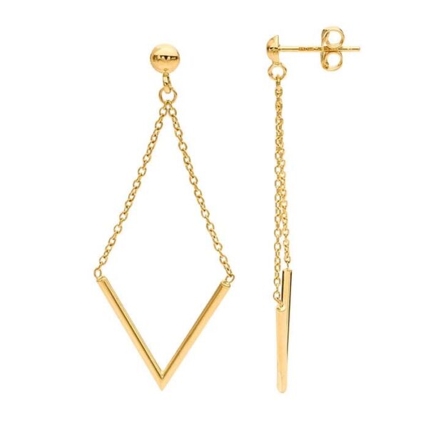 V Chain Earrings