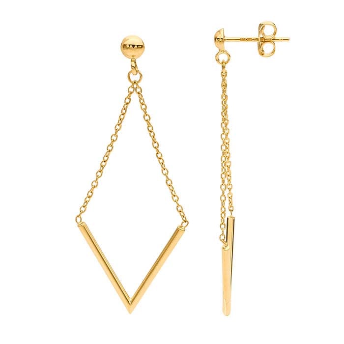 V Chain Earrings